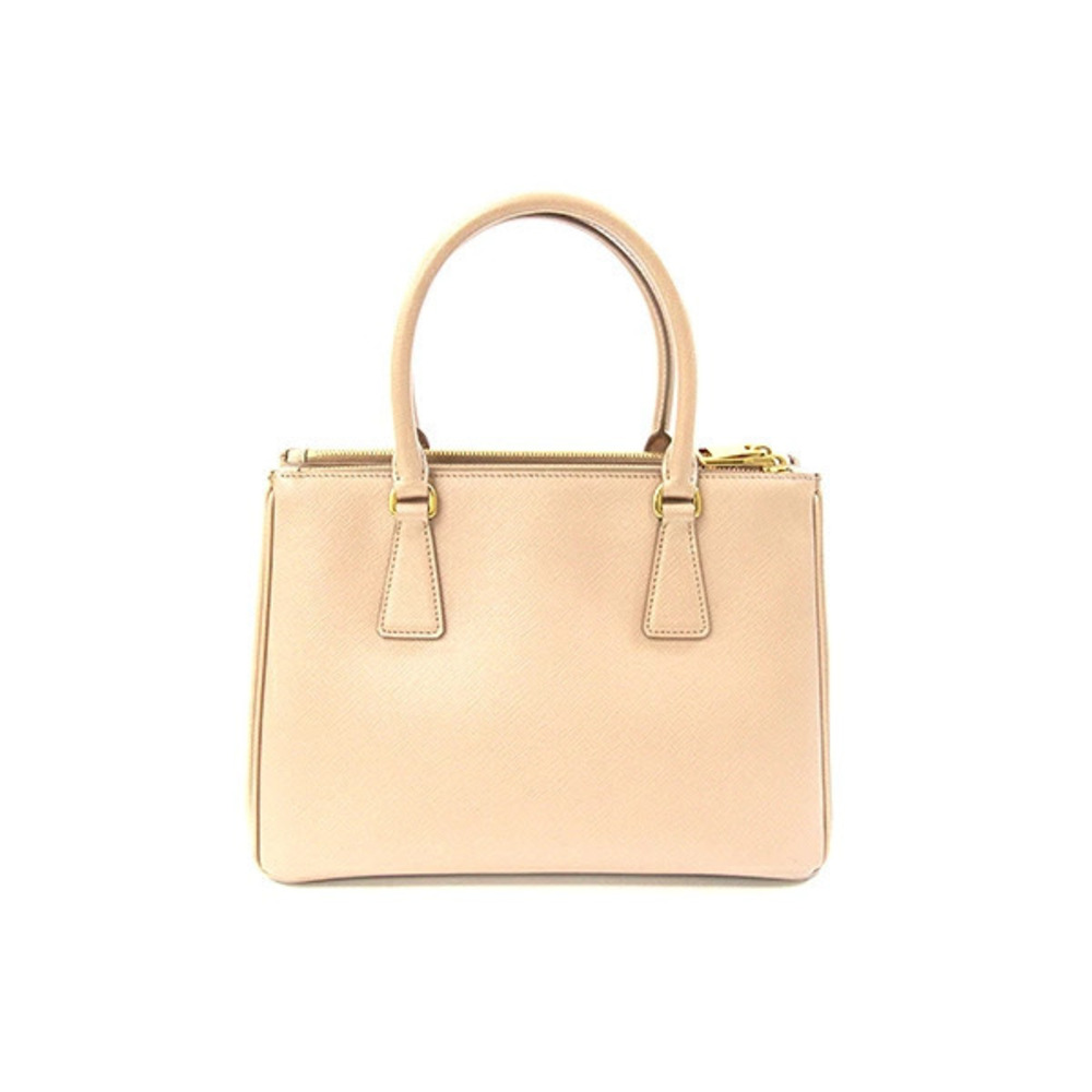 Prada Leather handbag Saffiano Crossbody bag Beige Galleria Shoulder